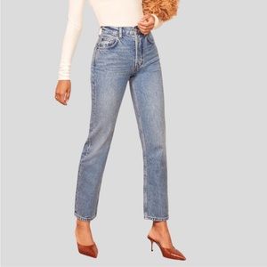 Reformation Jeans 26P Petite Cynthia High Rise Button Fly Colorado Straight Leg